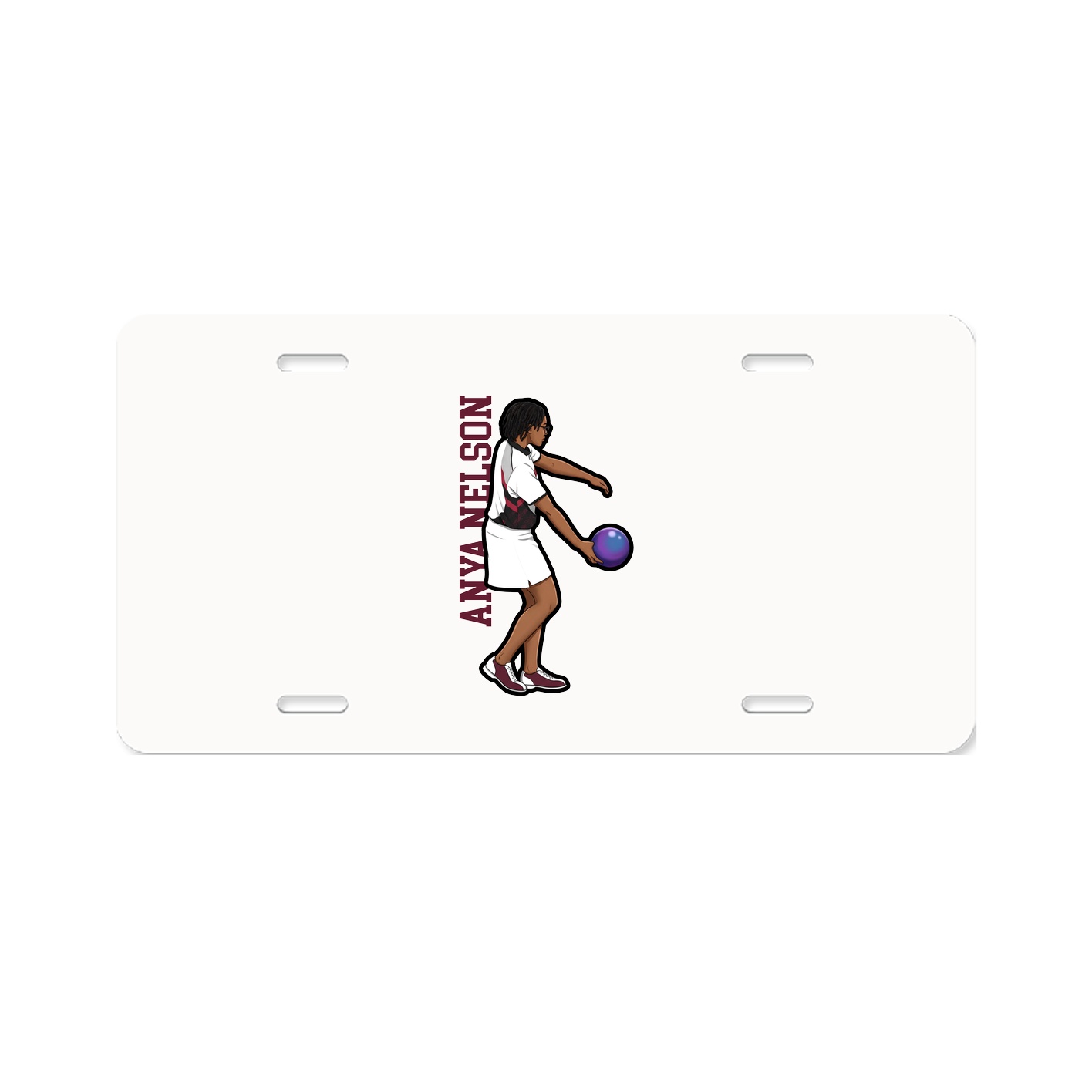 License Plate — Name Vertical in Classic