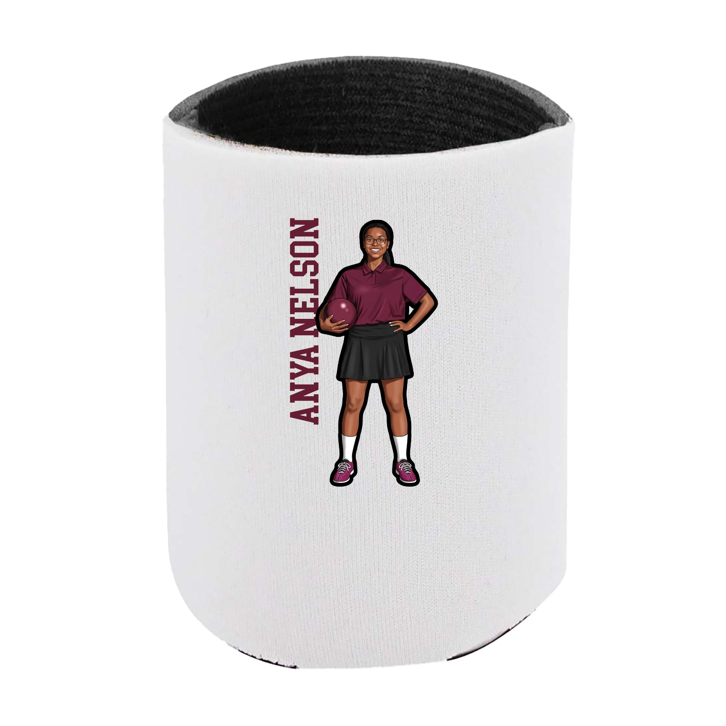 Can Holder — Name Vertical in White