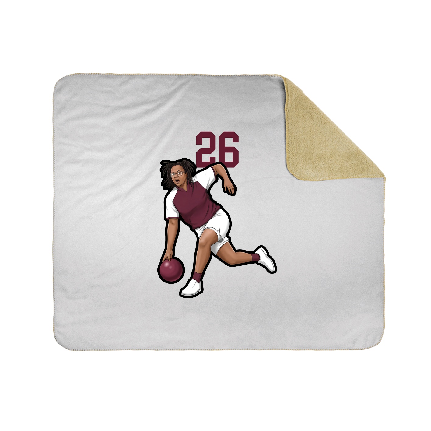 Throw Blanket — Number Top in White