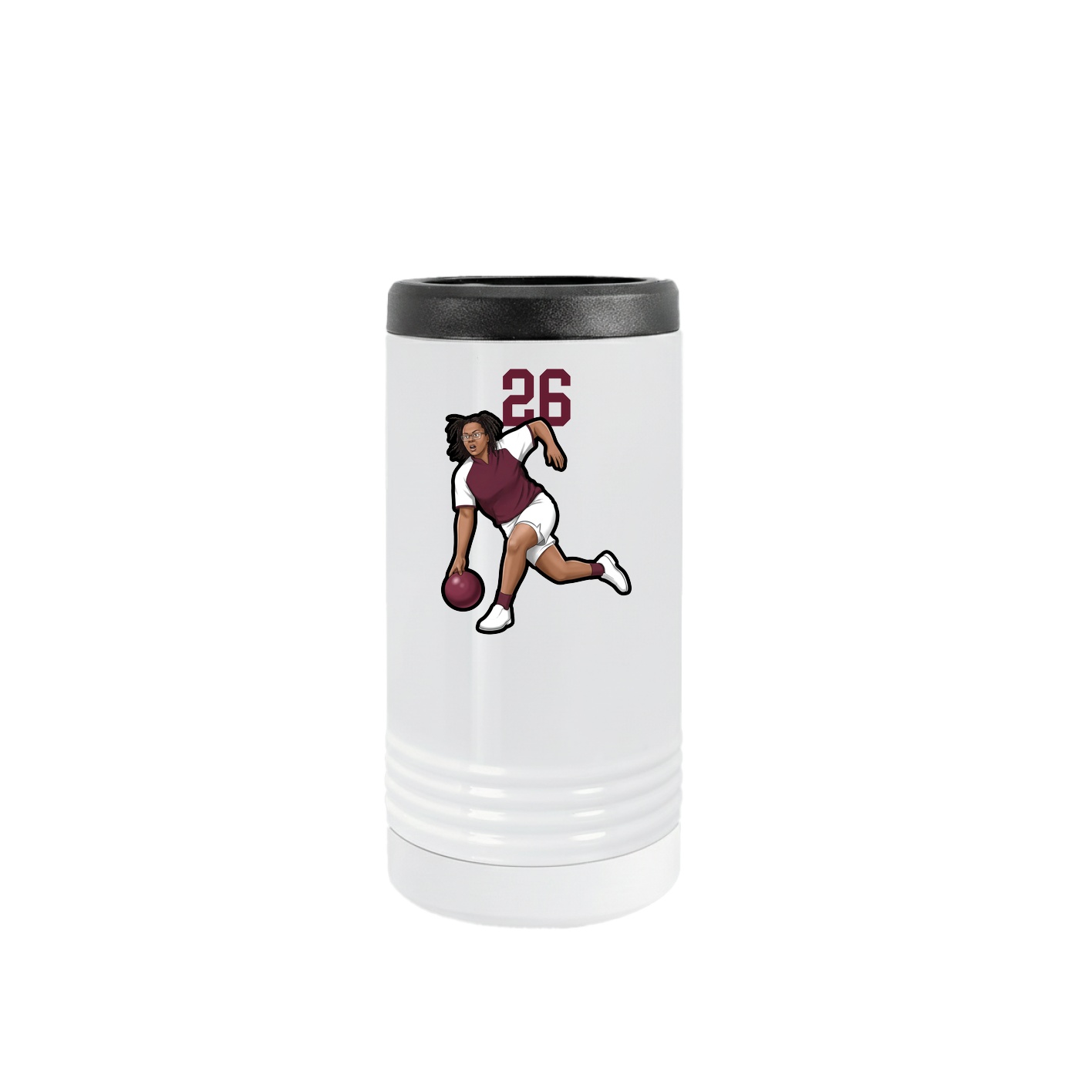 Slim Beverage Holder — Number Top in White