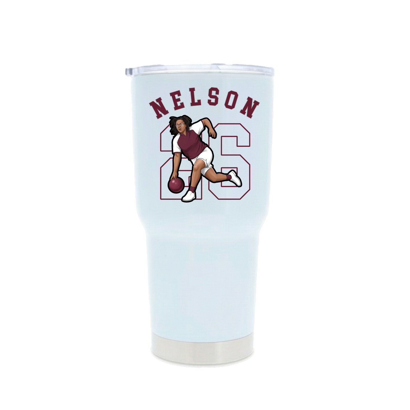 30oz Stainless Steel Tumbler — Shirsey Arch in White