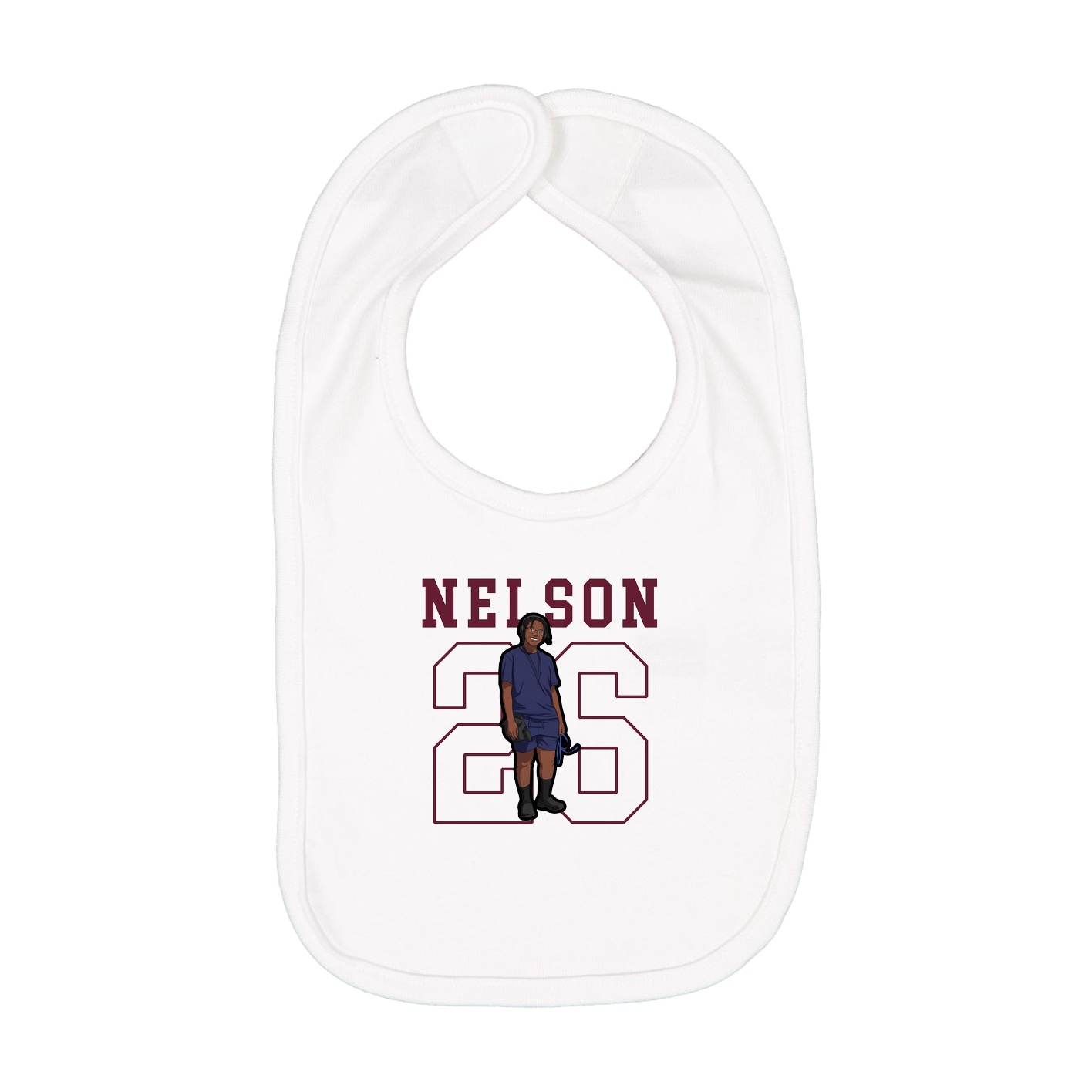Infant Bib — Shirsey in White