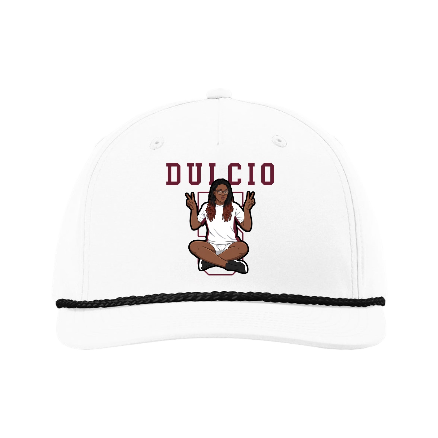 Five-Panel Classic Rope Cap — Shirsey in White