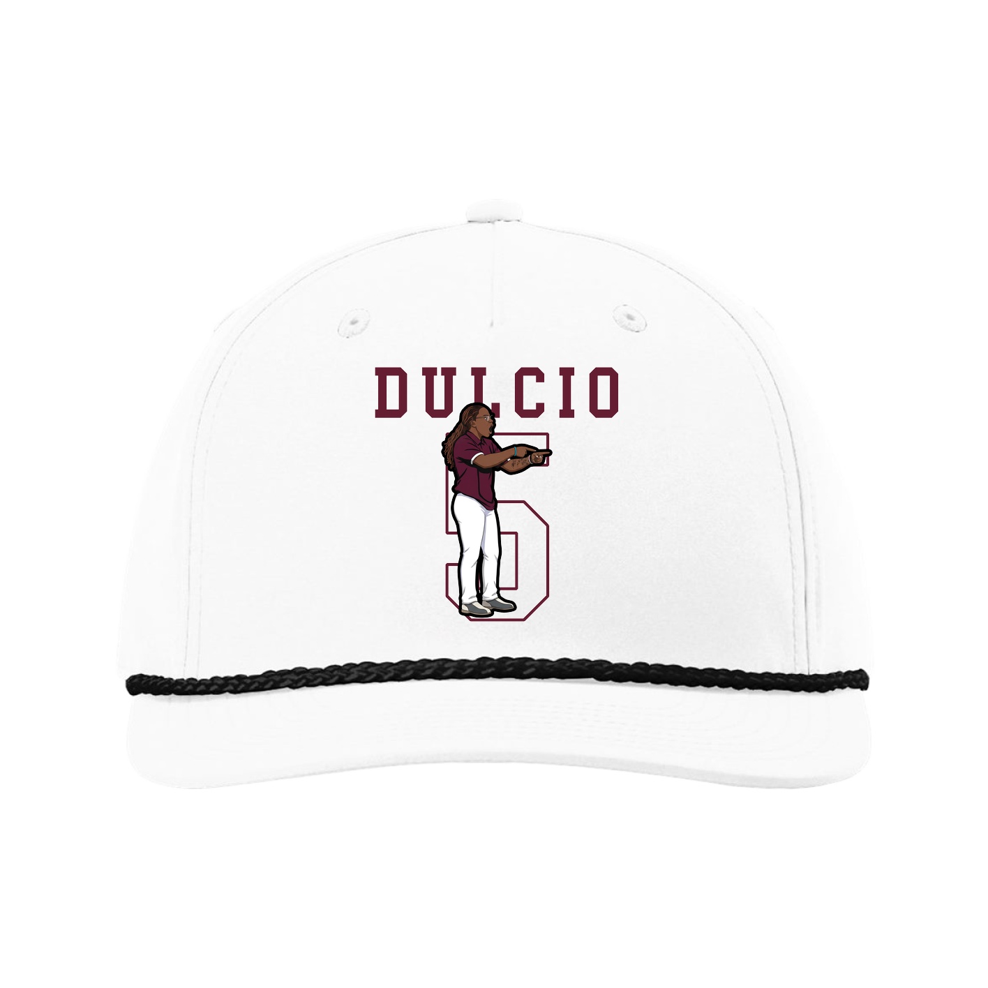 Five-Panel Classic Rope Cap — Shirsey in White