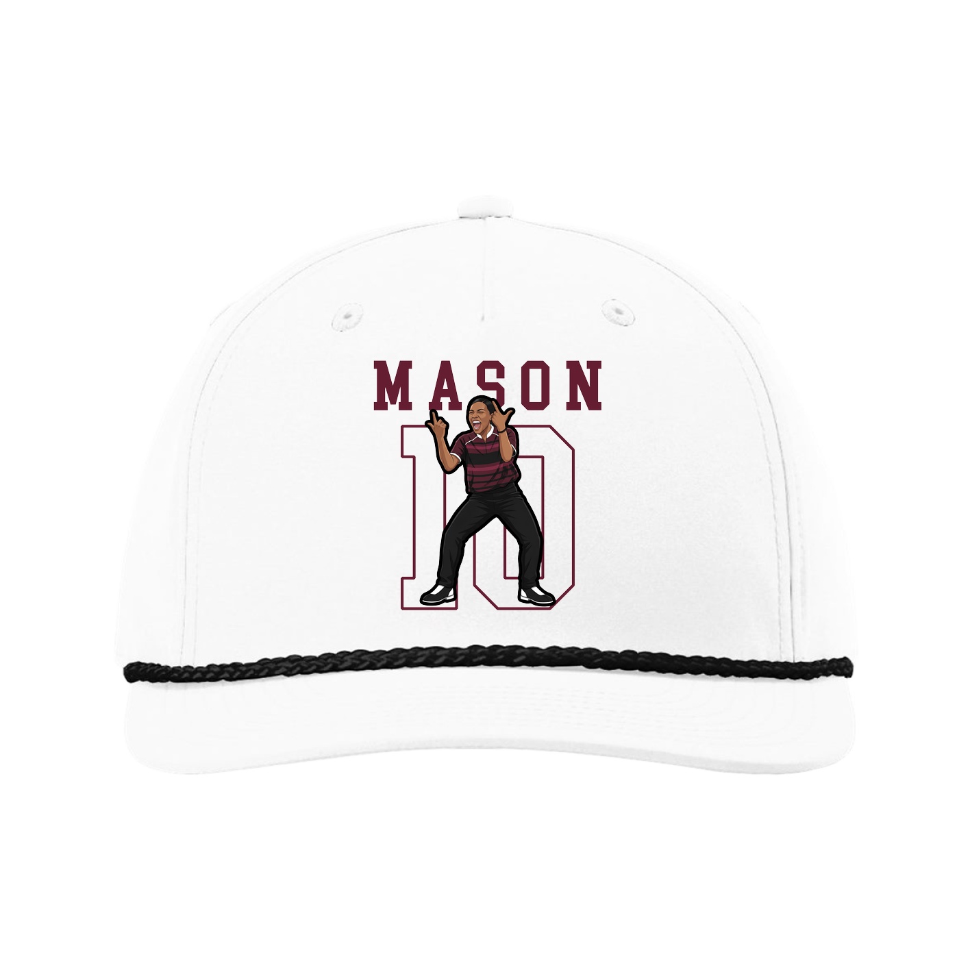 Five-Panel Classic Rope Cap — Shirsey in White