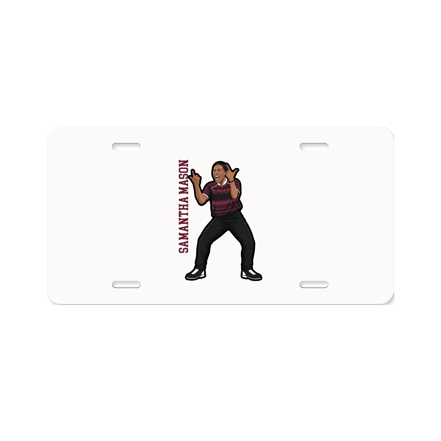 License Plate — Name Vertical in Classic