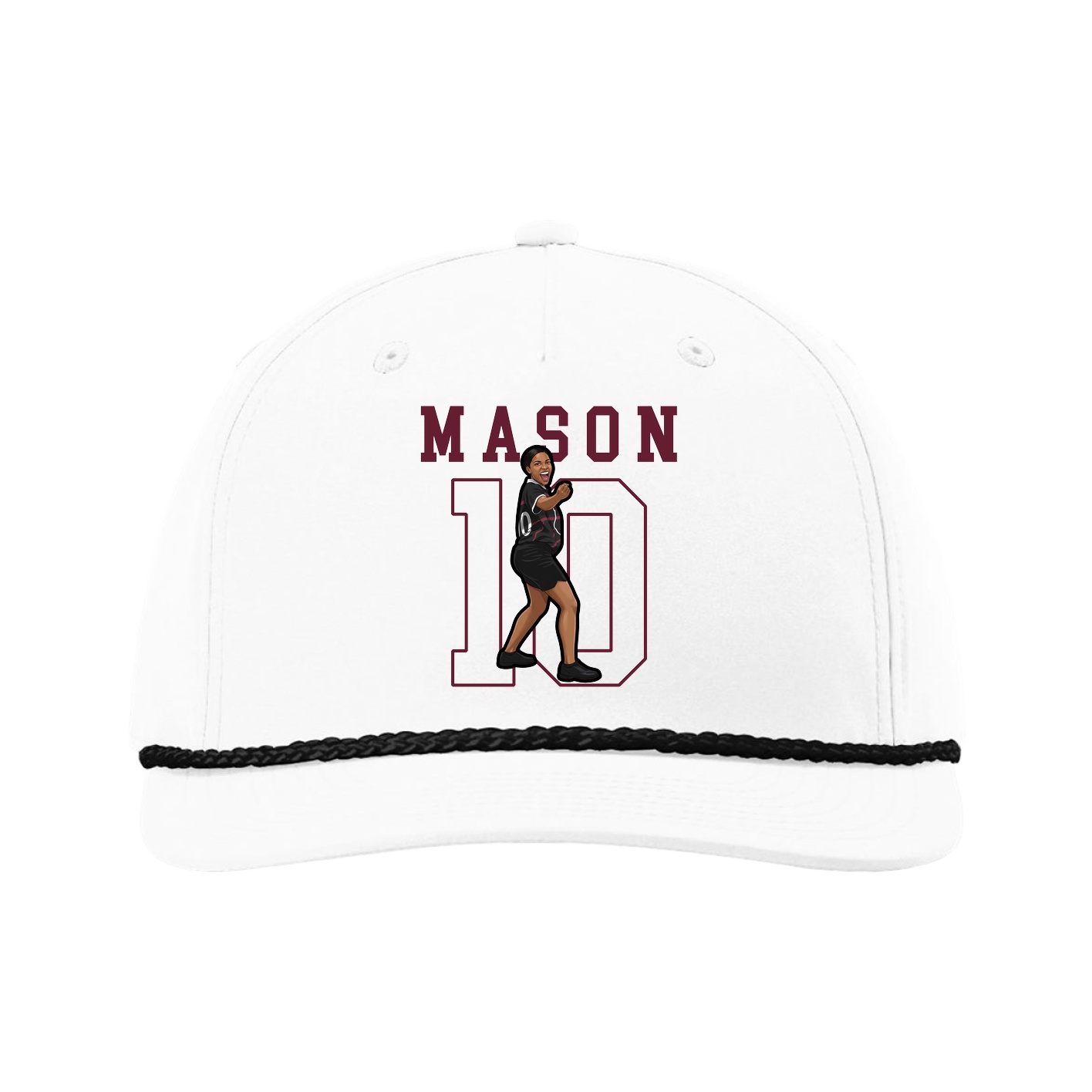 Five-Panel Classic Rope Cap — Shirsey in White