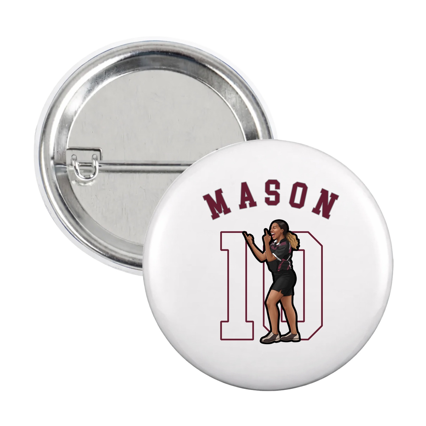 Game Day Button — Shirsey Arch in White