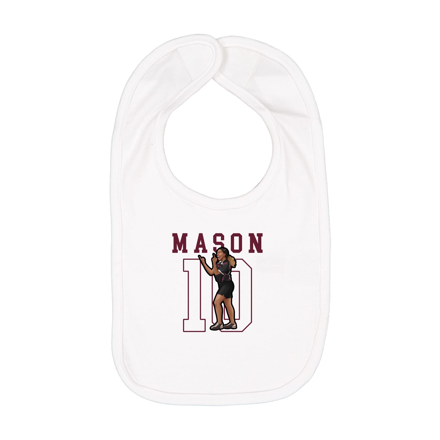 Infant Bib — Shirsey in White