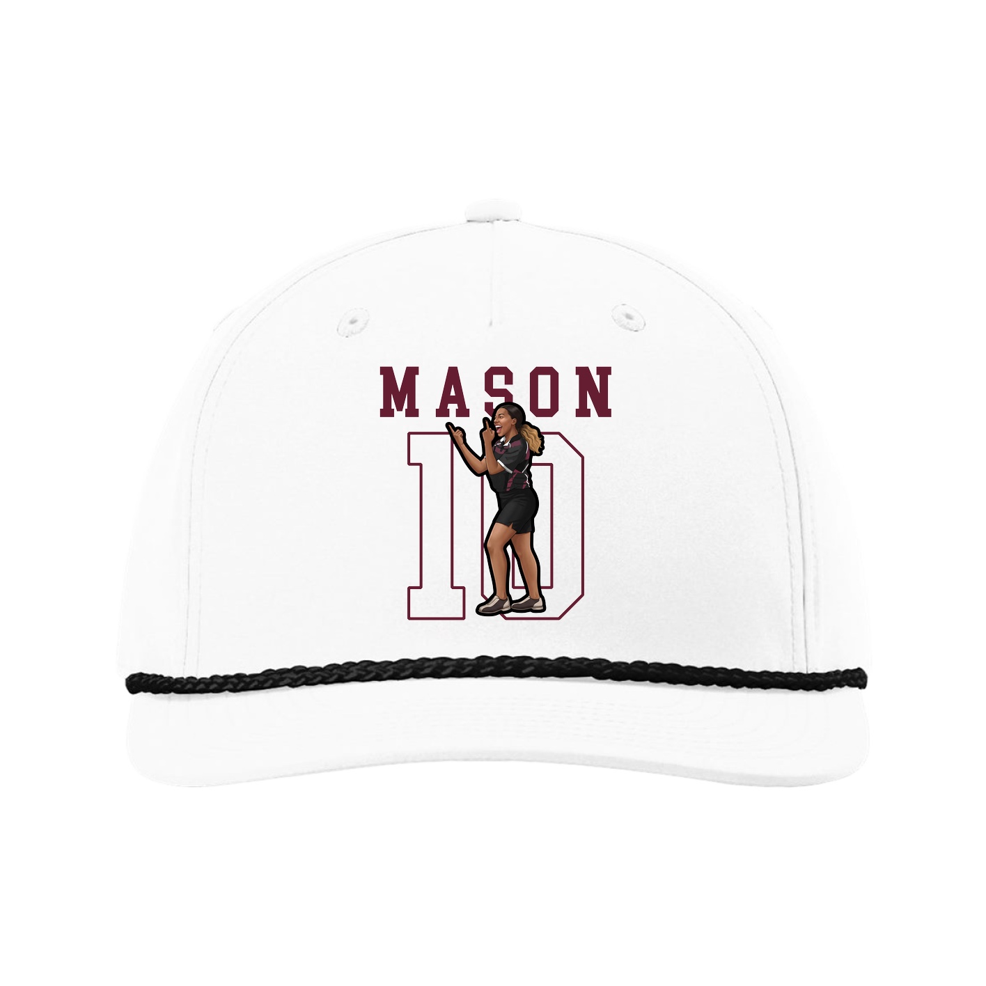 Five-Panel Classic Rope Cap — Shirsey in White