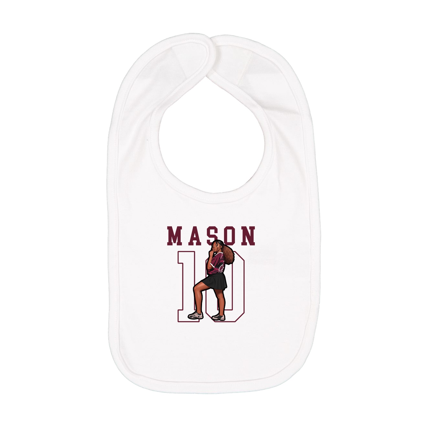 Infant Bib — Shirsey in White