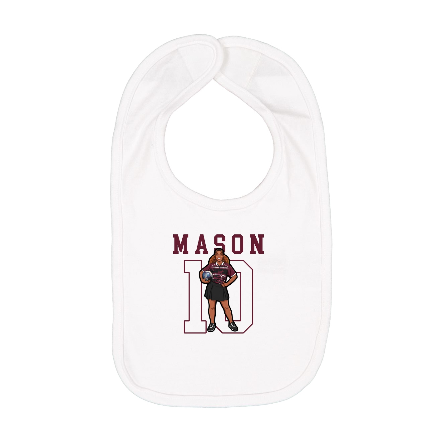 Infant Bib — Shirsey in White