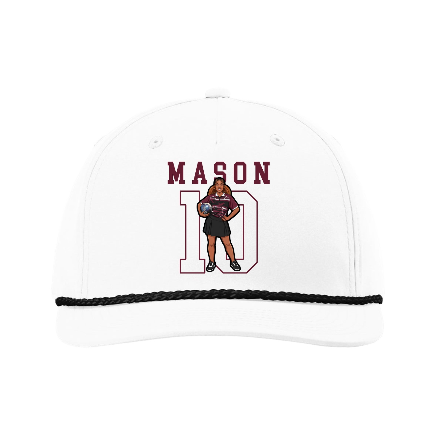 Five-Panel Classic Rope Cap — Shirsey in White
