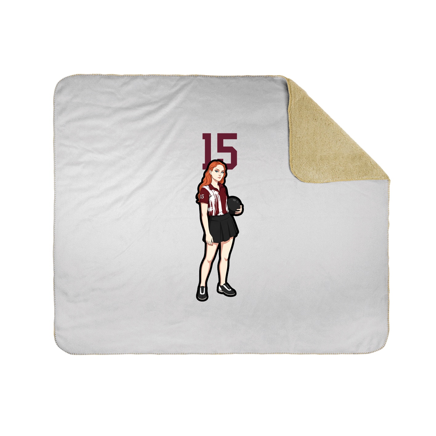 Throw Blanket — Number Top in White