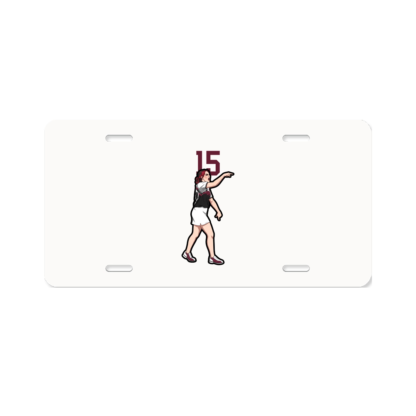 License Plate — Number Top in Classic