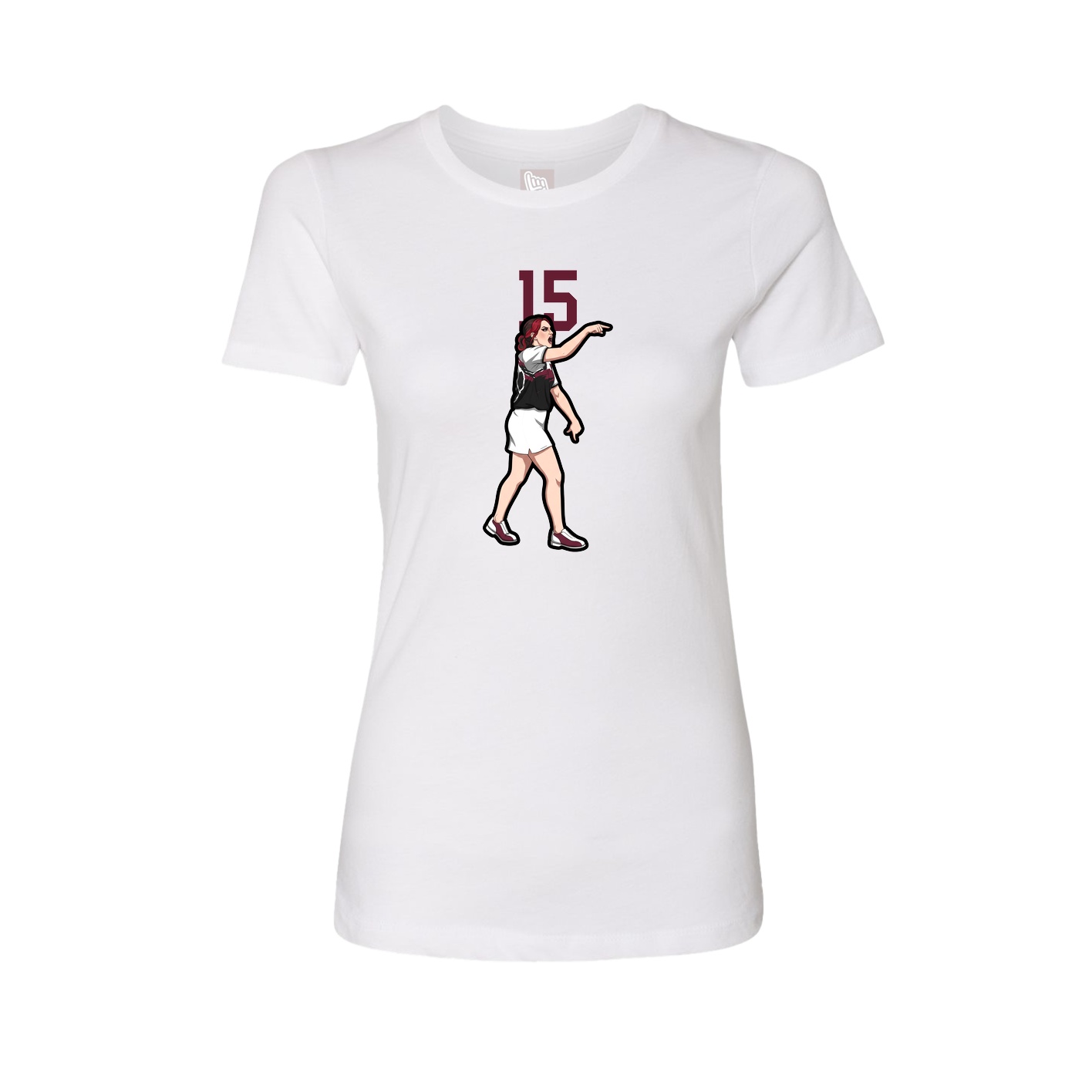 Womens Tee — Number Top in White