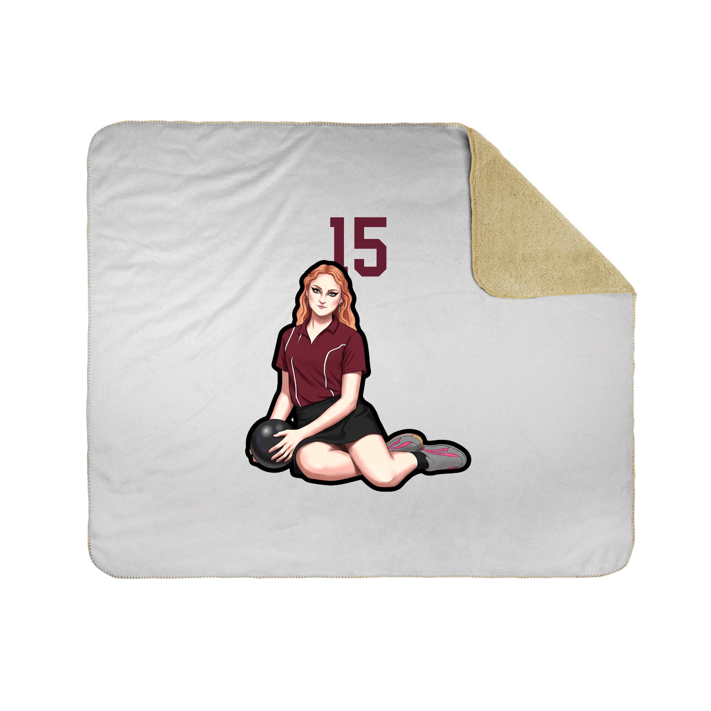 Throw Blanket — Number Top in White