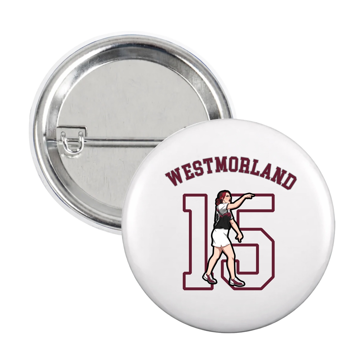 Game Day Button — Shirsey Arch in White