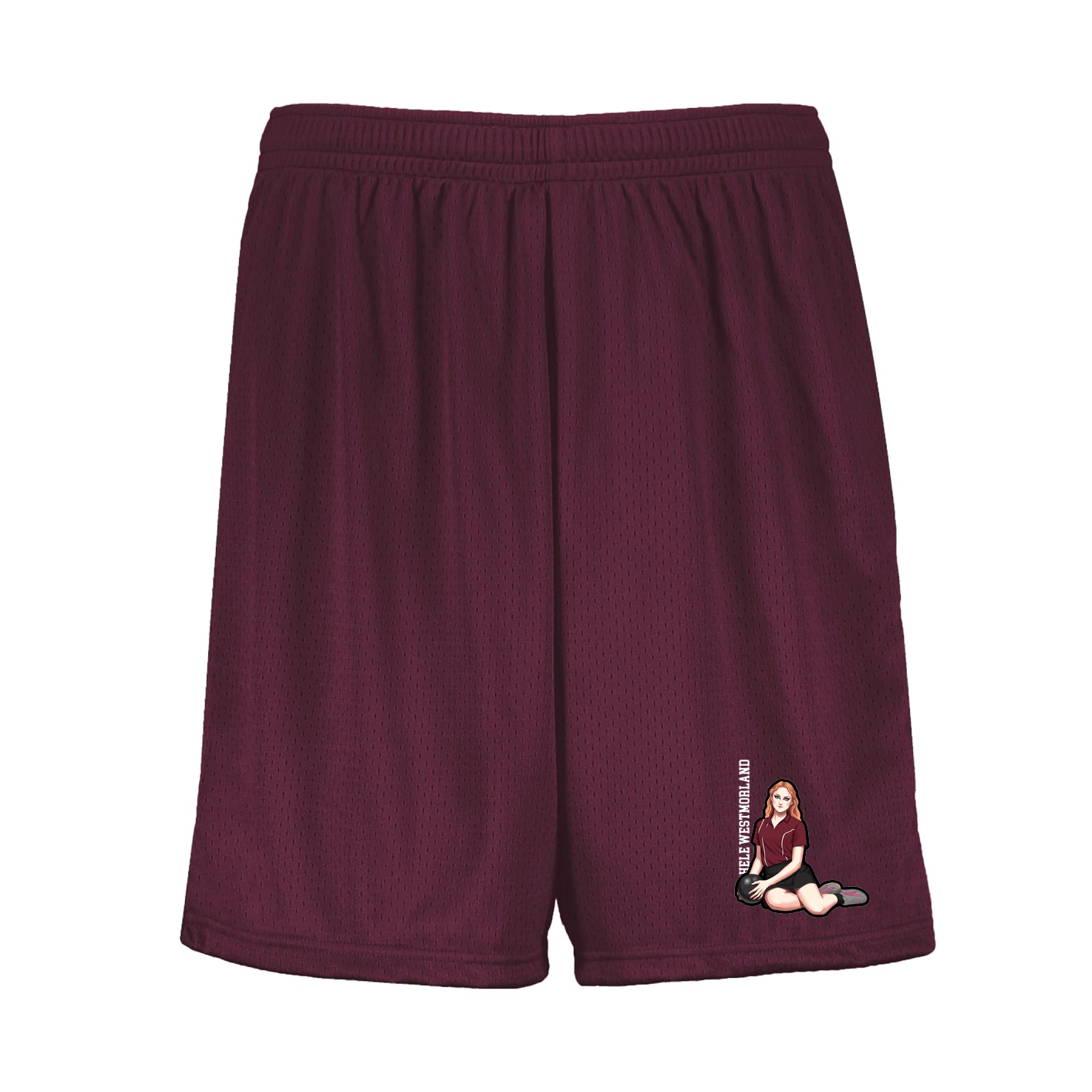 Shorts — Name Vertical in Maroon