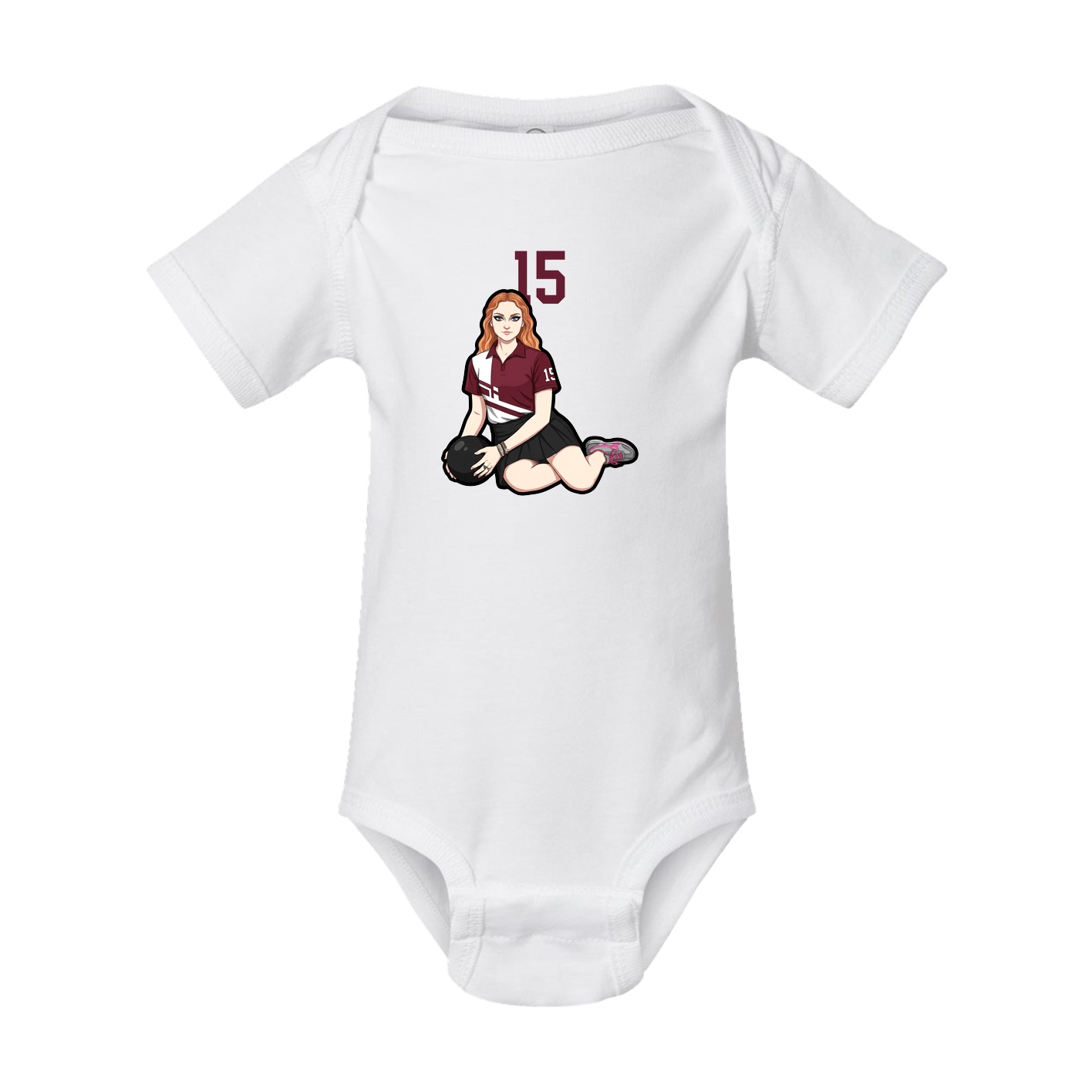 Baby Onesie — Number Top in White