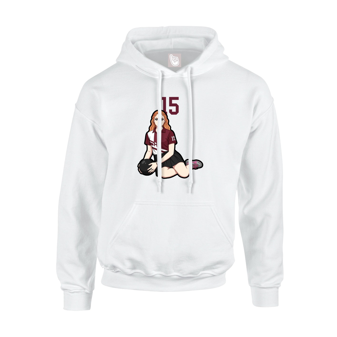 Hoodie — Number Top in White