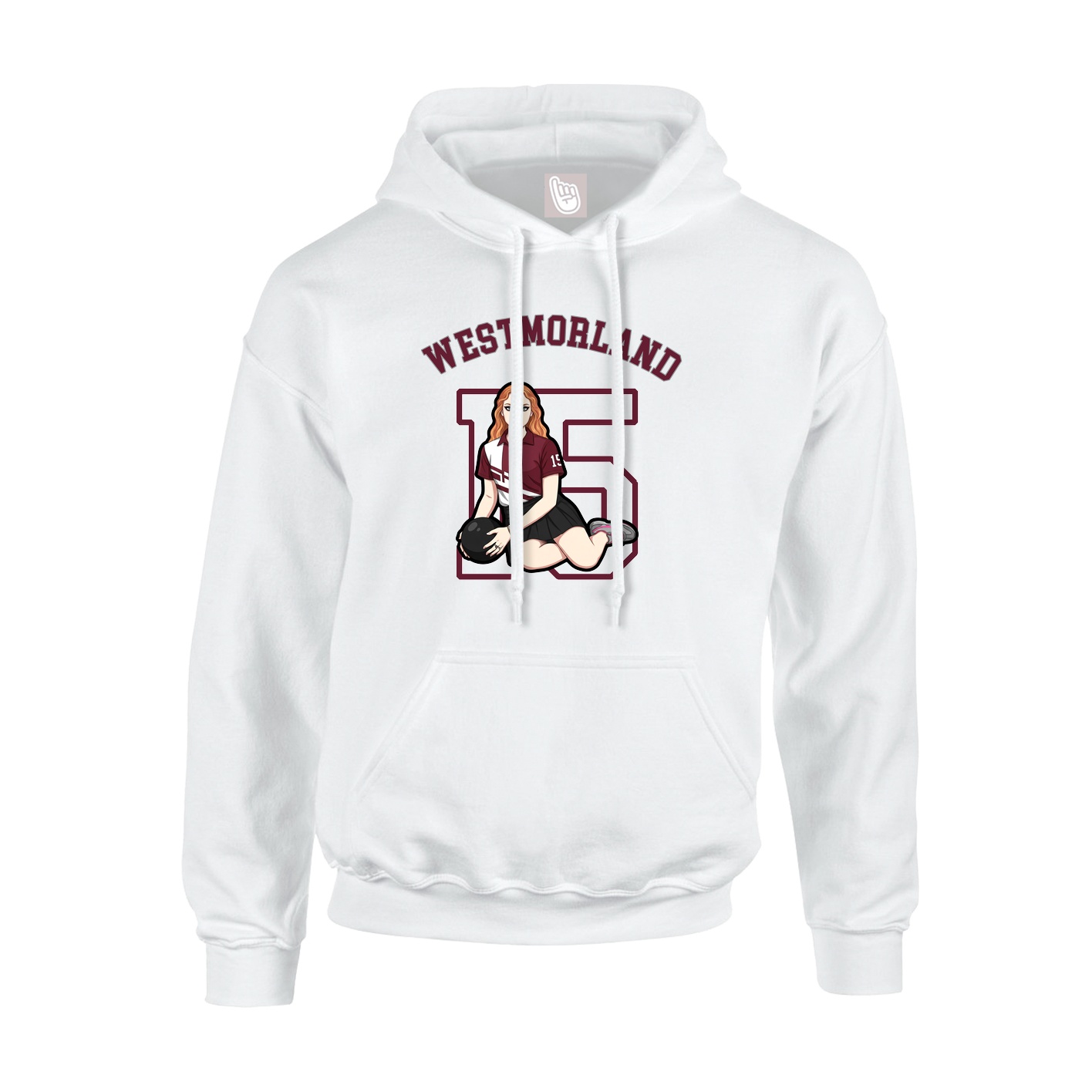 Youth Hoodie — Shirsey Arch in White