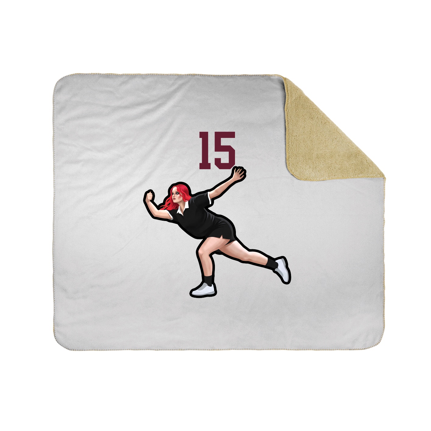Throw Blanket — Number Top in White