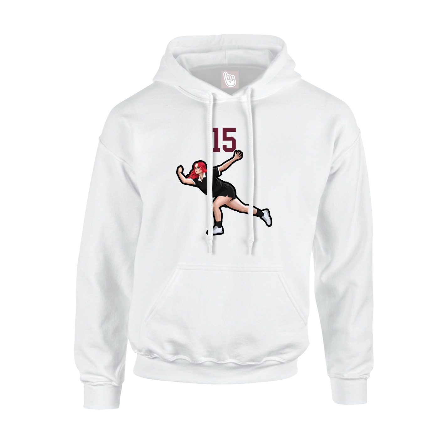 Hoodie — Number Top in White