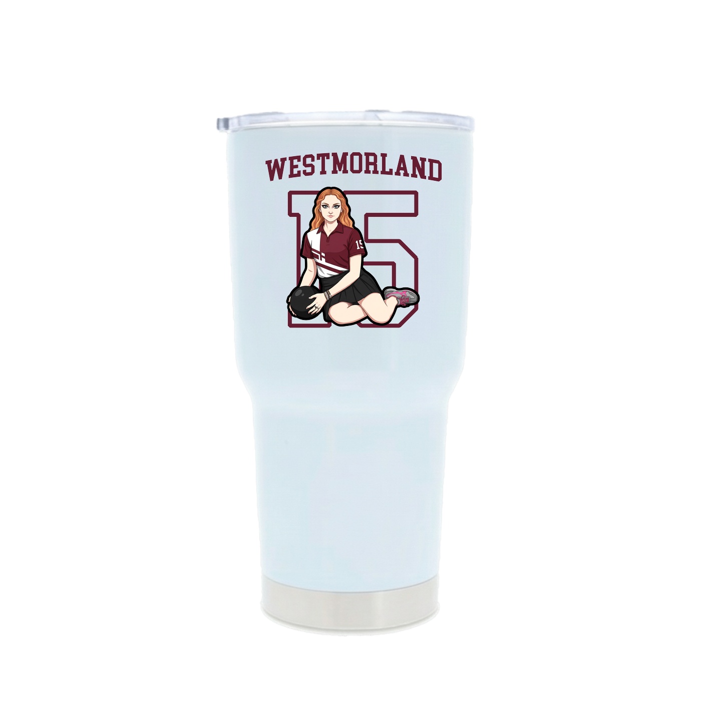 30oz Stainless Steel Tumbler — Shirsey in White