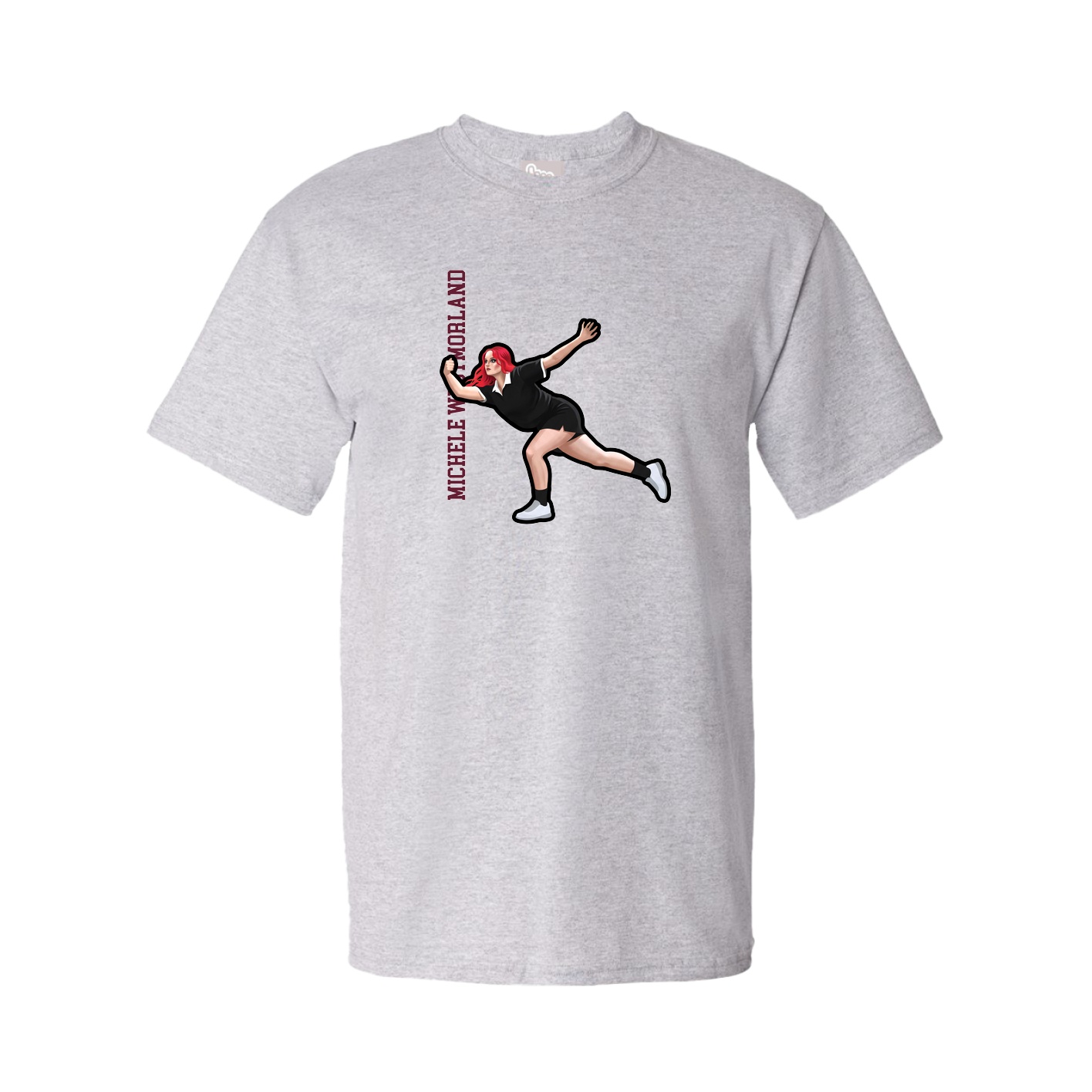 Youth Tee — Name Vertical in Grey