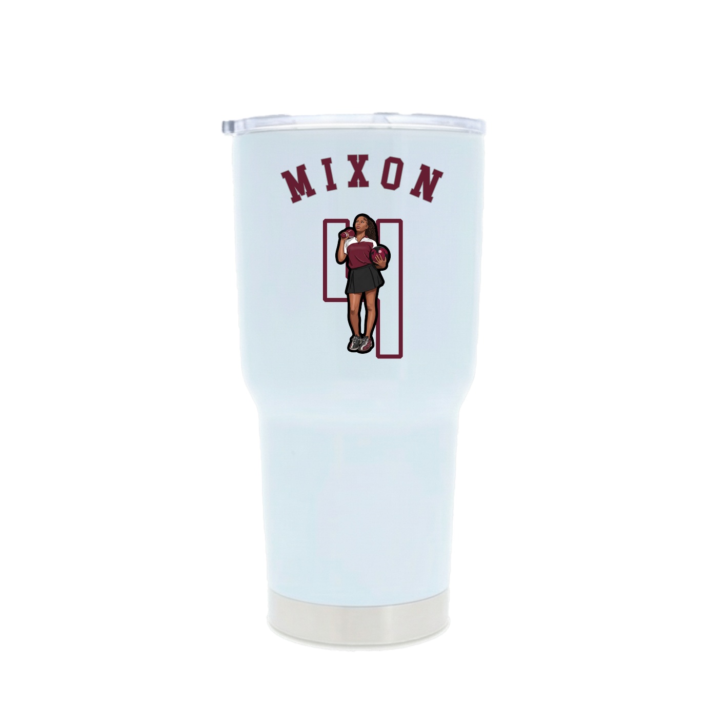 30oz Stainless Steel Tumbler — Shirsey Arch in White