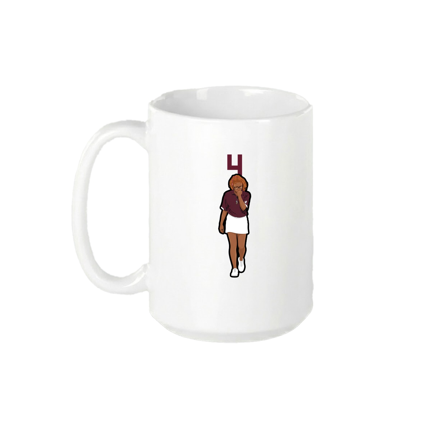 15oz Coffee Mug — Number Top in White