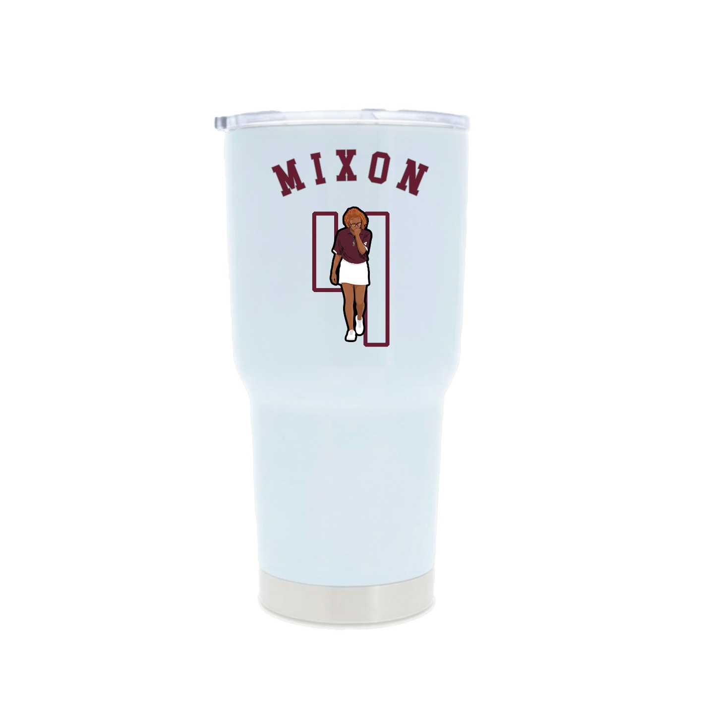 30oz Stainless Steel Tumbler — Shirsey Arch in White