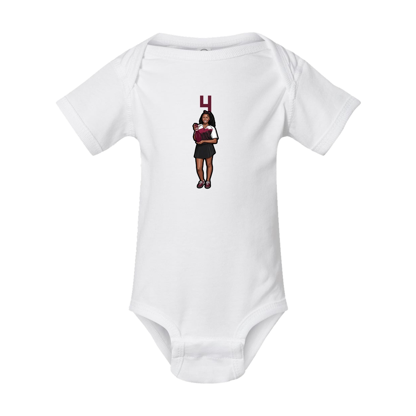Baby Onesie — Number Top in White