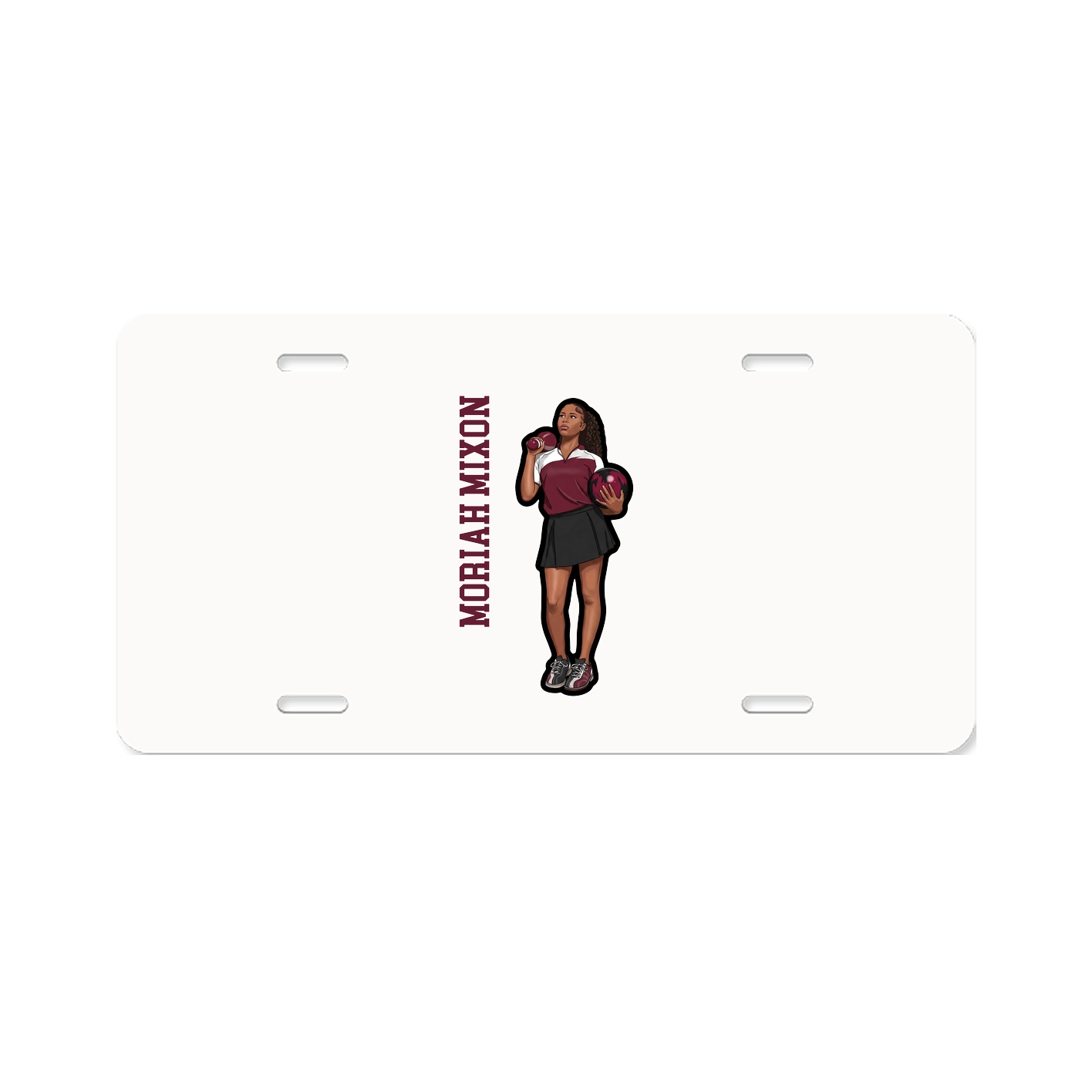 License Plate — Name Vertical in Classic