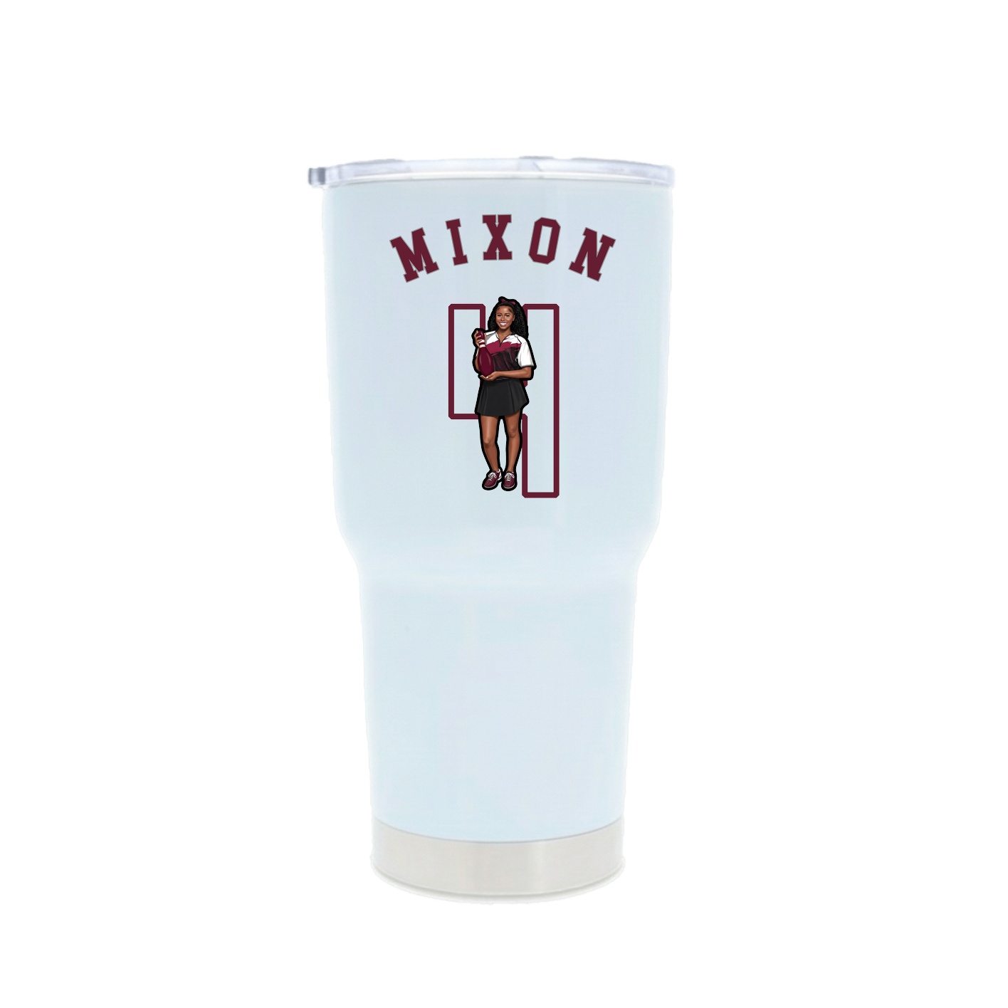 30oz Stainless Steel Tumbler — Shirsey Arch in White