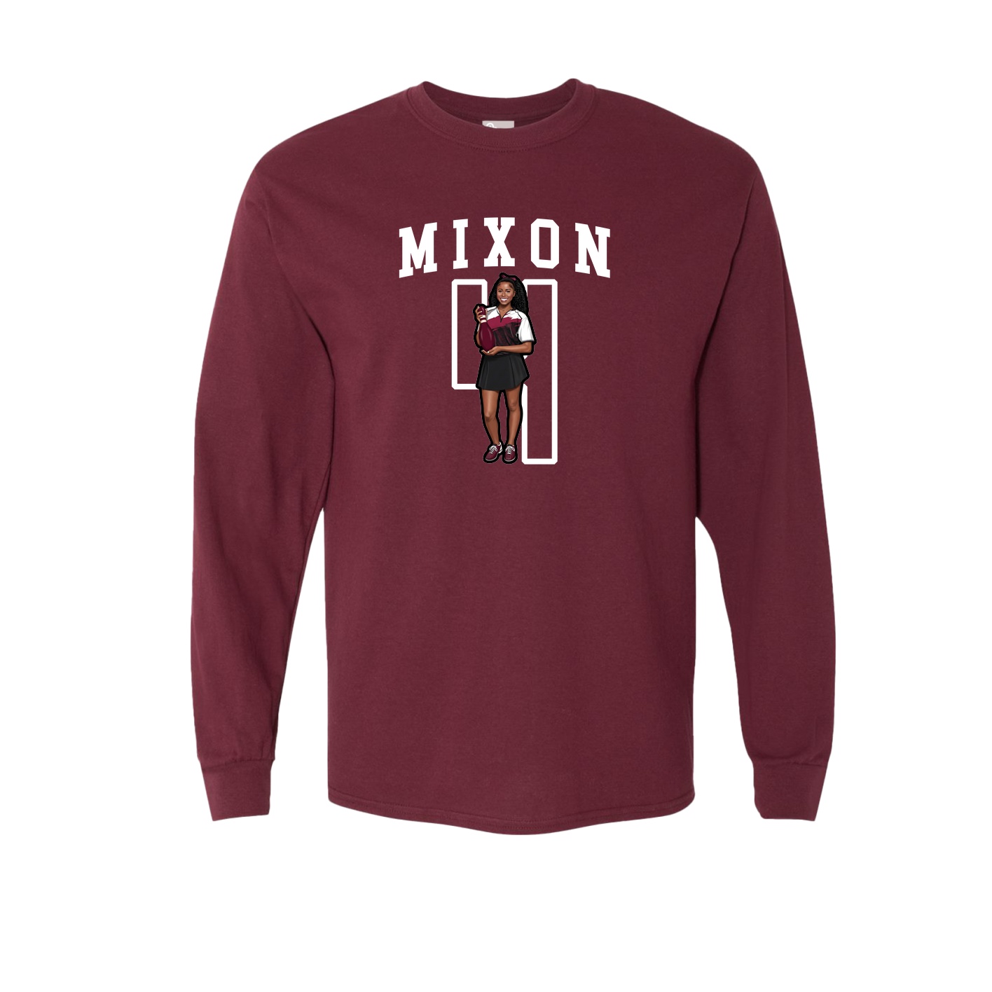 Long Sleeve Tee — Shirsey in Maroon