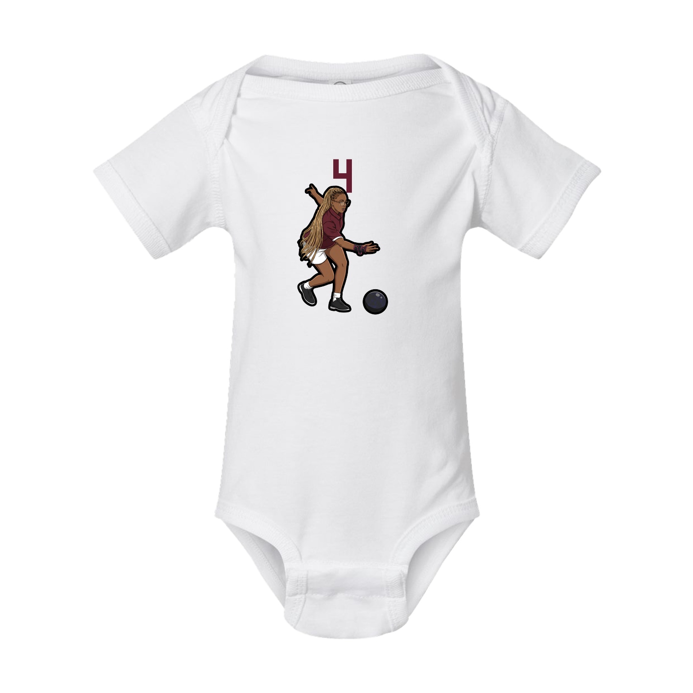Baby Onesie — Number Top in White