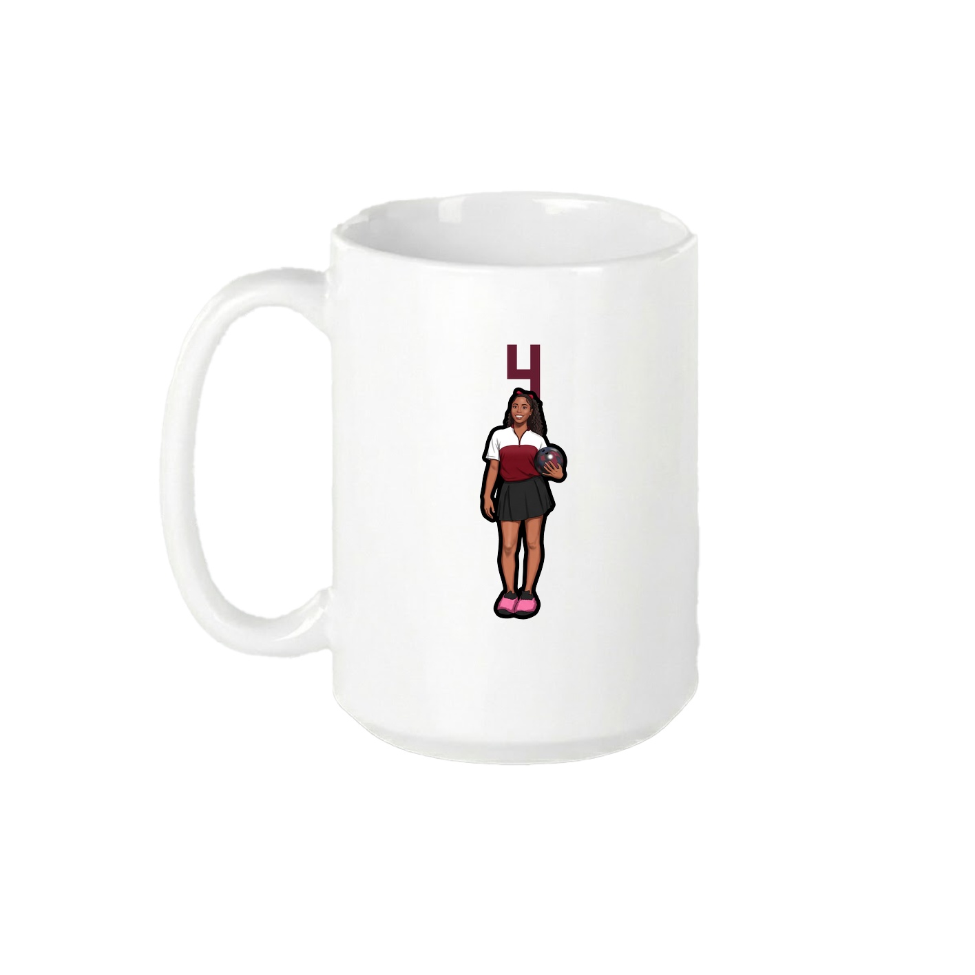 15oz Coffee Mug — Number Top in White