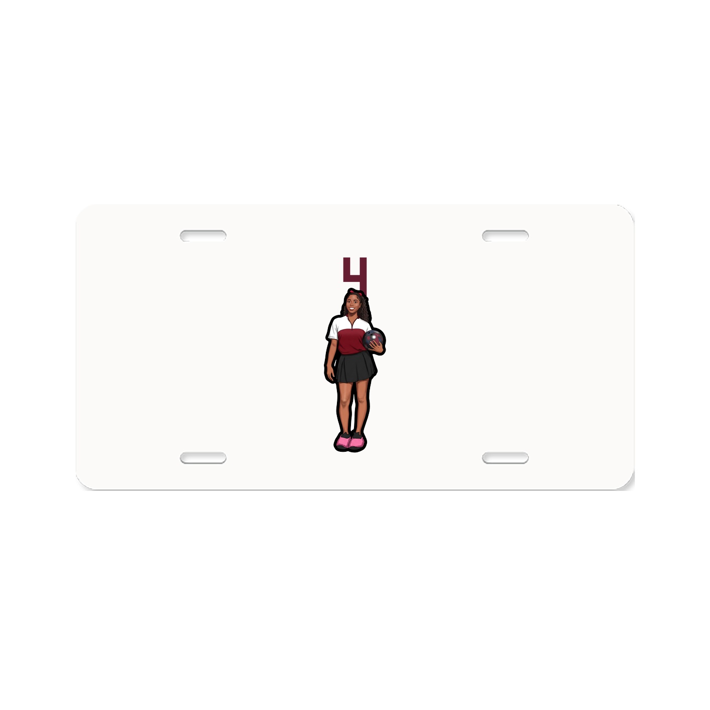 License Plate — Number Top in Classic