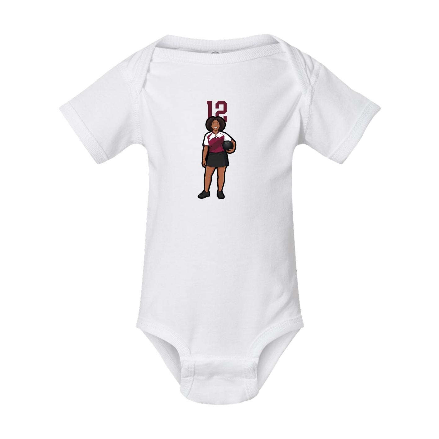 Baby Onesie — Number Top in White