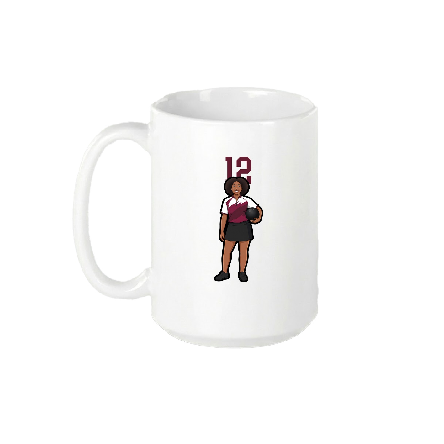 15oz Coffee Mug — Number Top in White