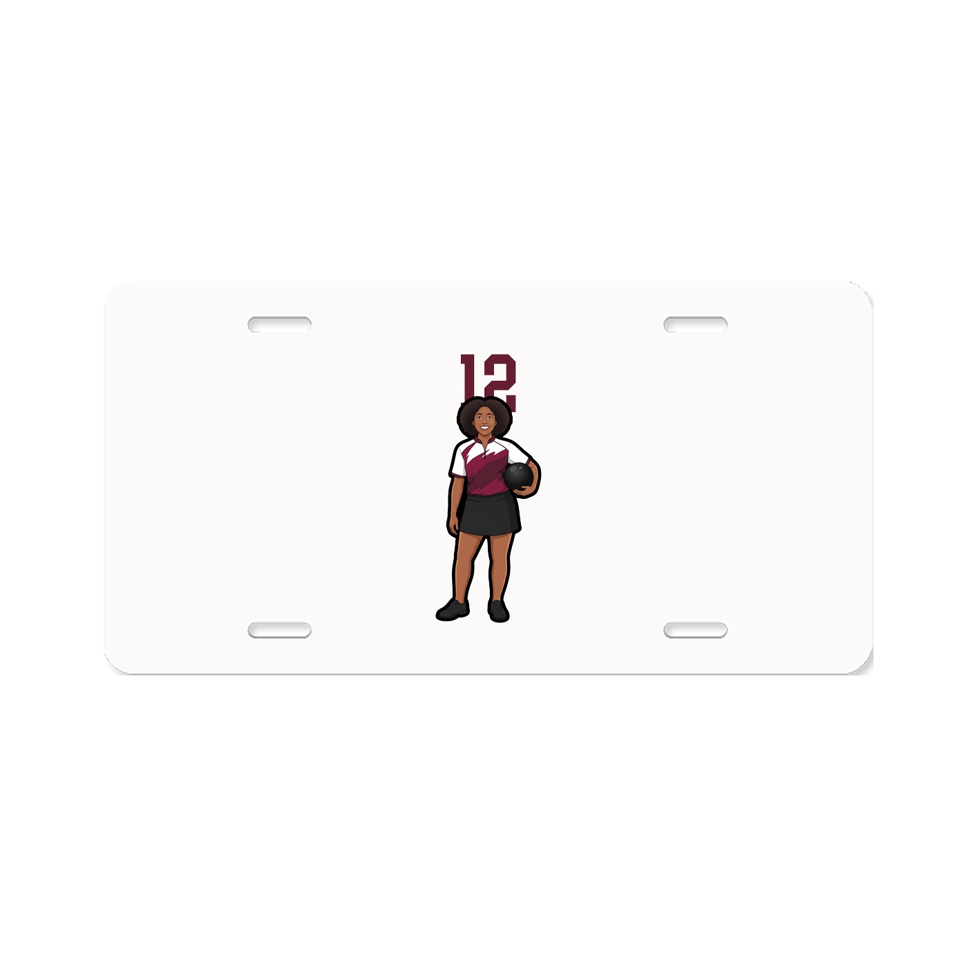 License Plate — Number Top in Classic