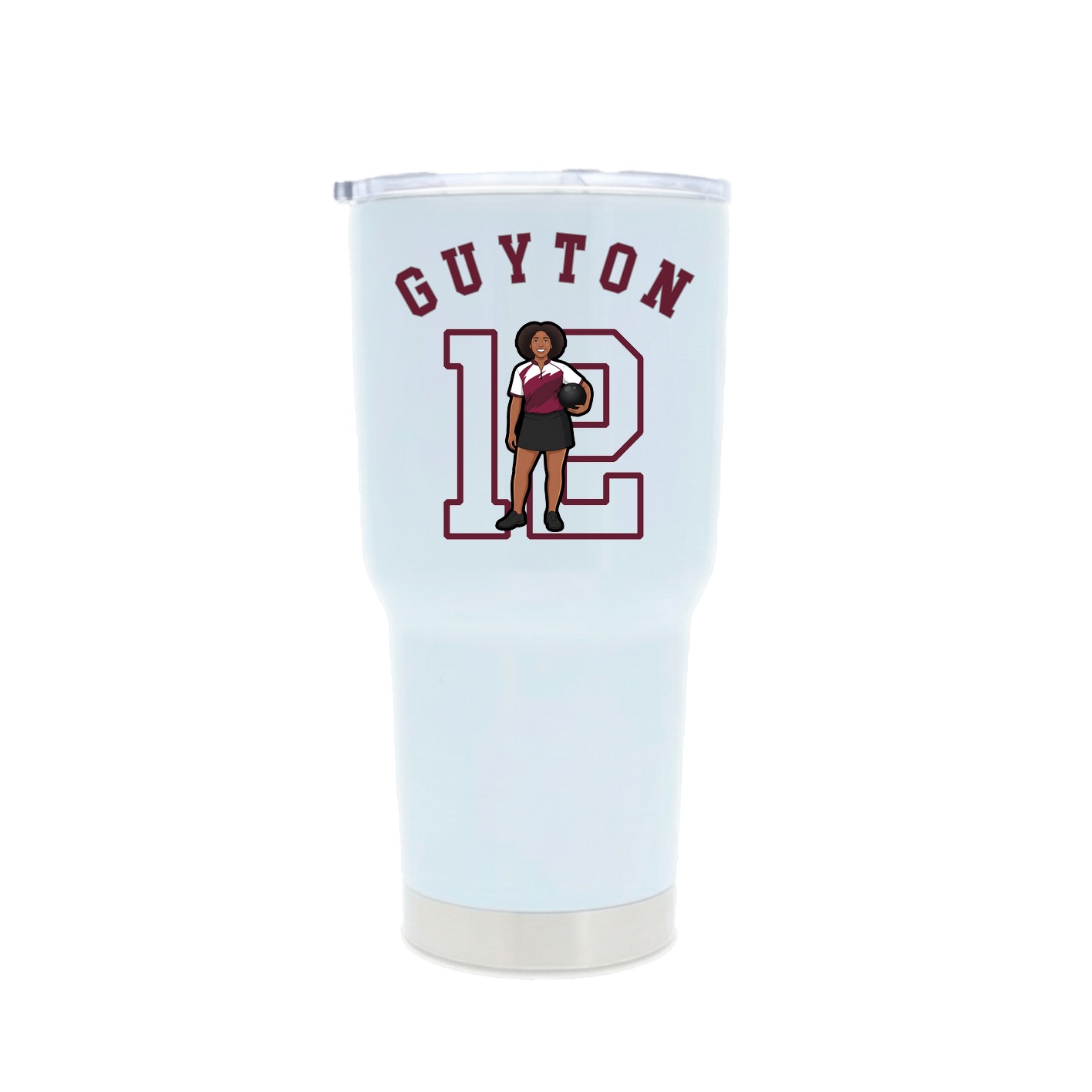 30oz Stainless Steel Tumbler — Shirsey Arch in White