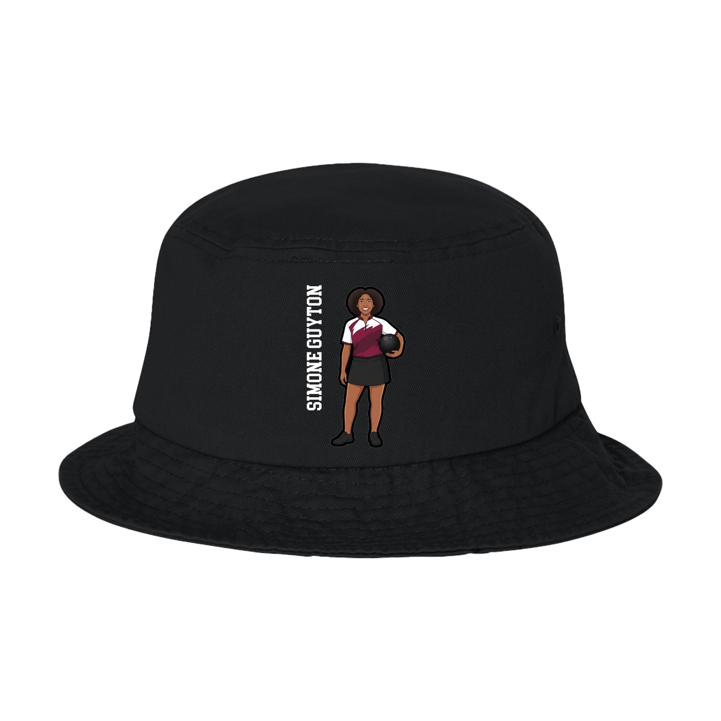 Bucket Cap — Name Vertical in Black