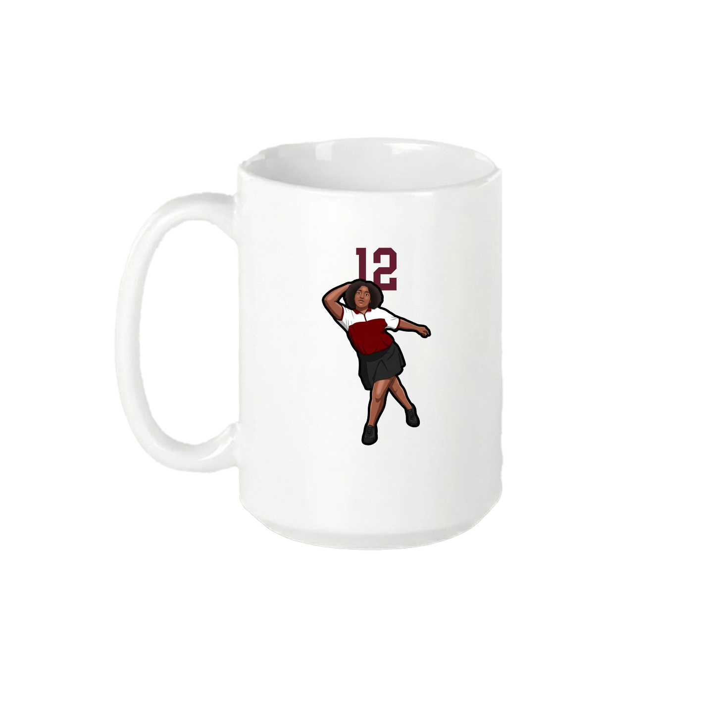 15oz Coffee Mug — Number Top in White