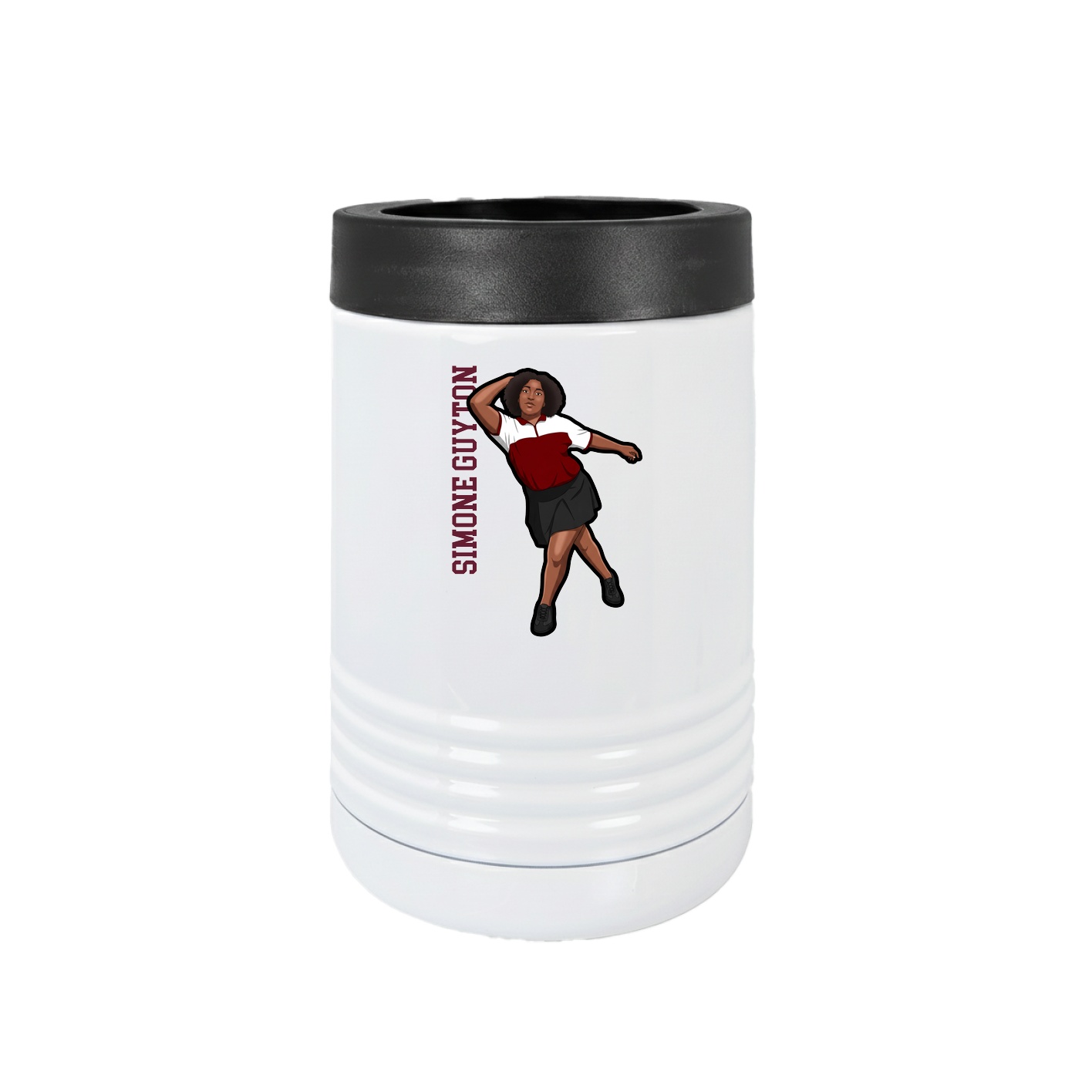 Beverage Holder — Name Vertical in White
