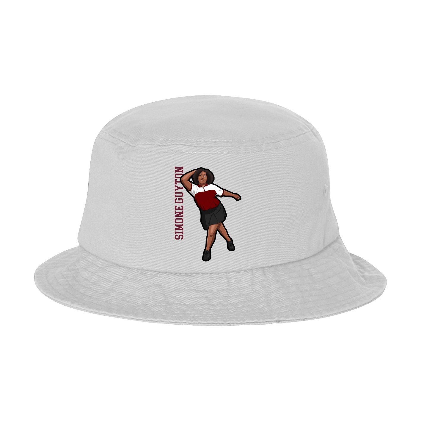 Bucket Cap — Name Vertical in White