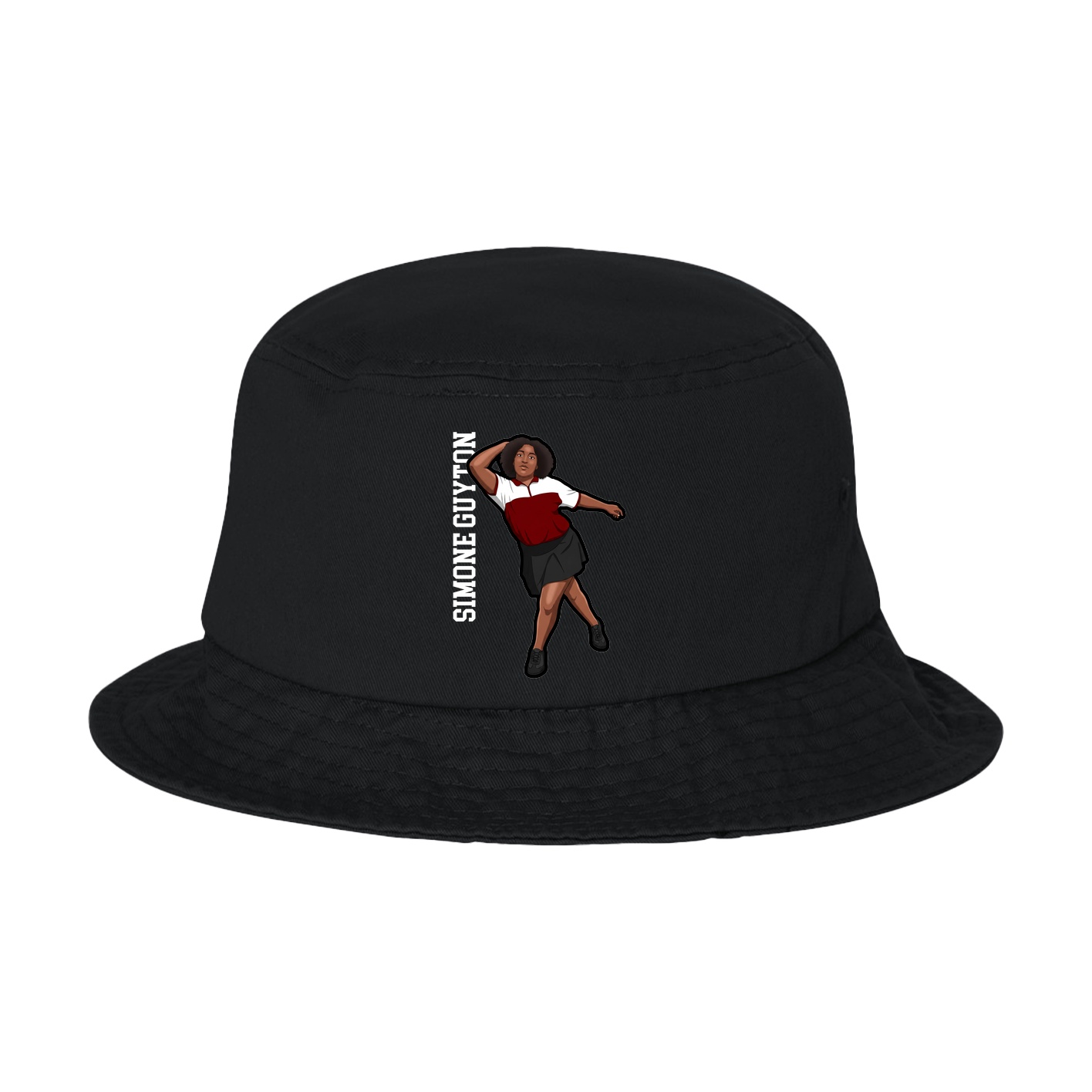 Bucket Cap — Name Vertical in Black