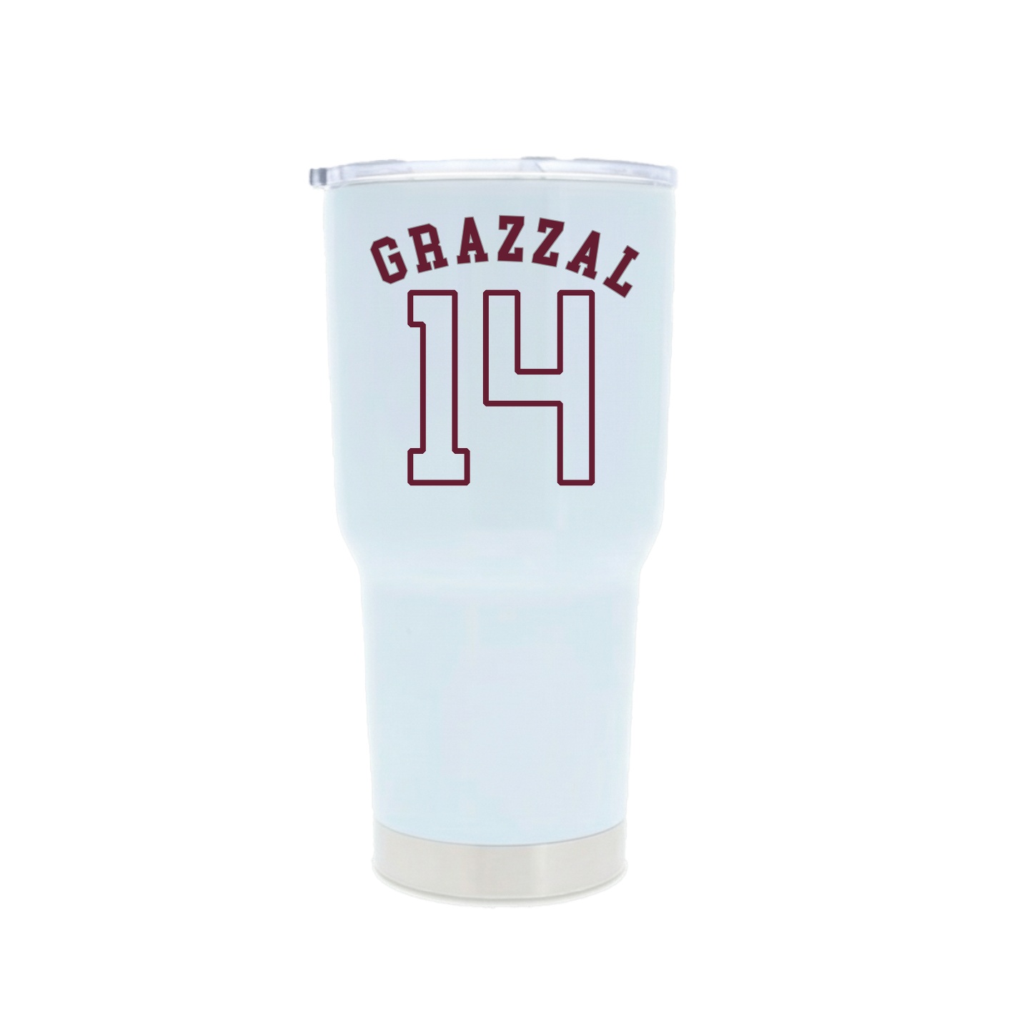 30oz Stainless Steel Tumbler — Shirsey Arch in White
